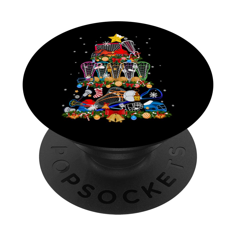 Lacrosse Lax Christmas Tree PopSockets Swappable PopGrip