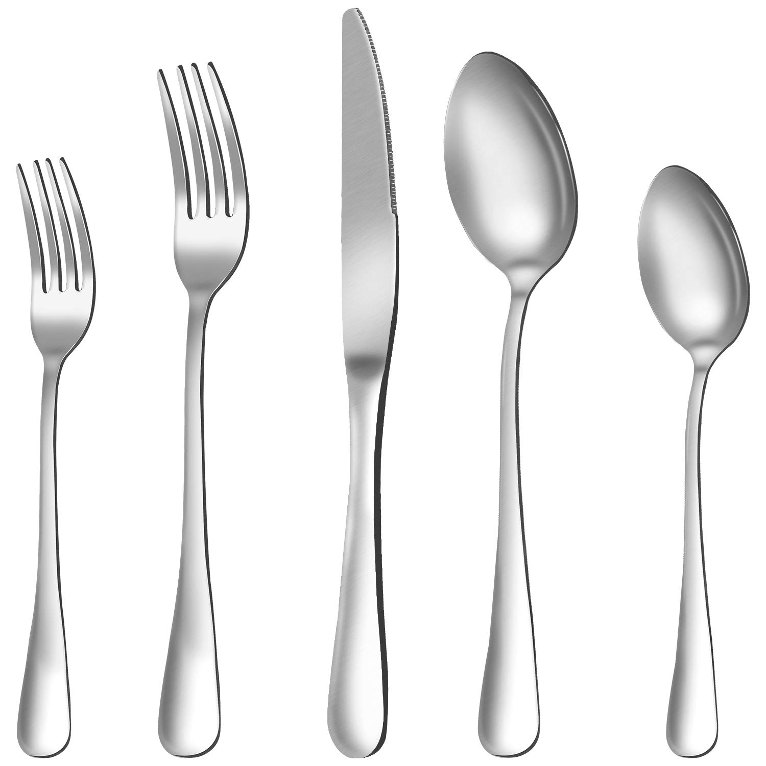 Silverware Set, 20-Pieces Flatware Set Stainless Steel Cutlery Set Service for 4,Include Knife/Fork/Spoon,Mirror Polished