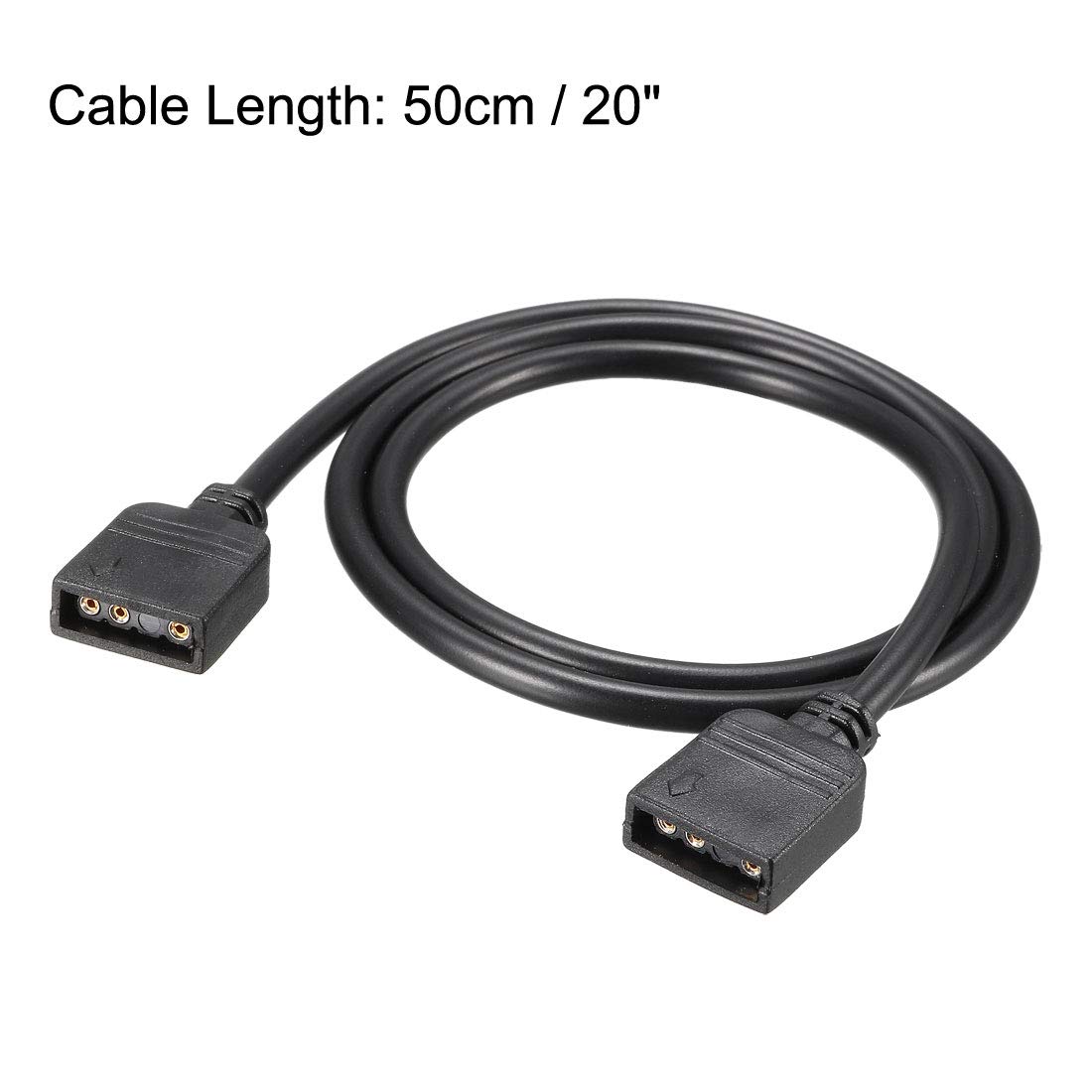 sourcing map RGB Diviseur Câble Femelle à Femelle 3 Broche Extension Connecteur 50cm