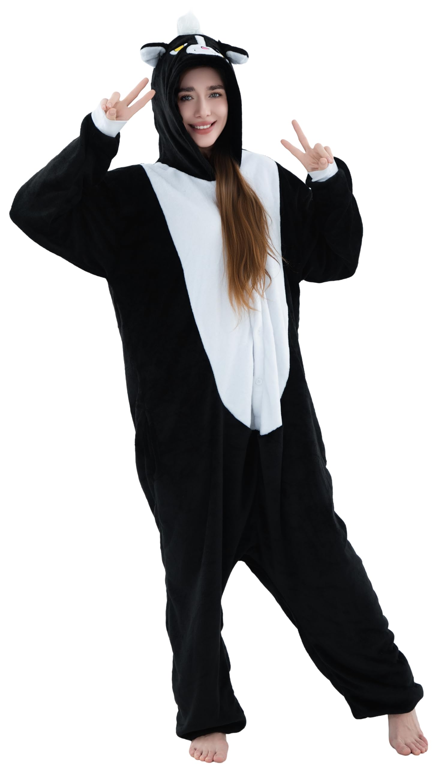 Onesie Ganzkörper Kostüm für Erwachsene – Unisex Pyjama Jumpsuit in verschiedenen Designs - Overall, Karneval & Fasching in M, L, XL