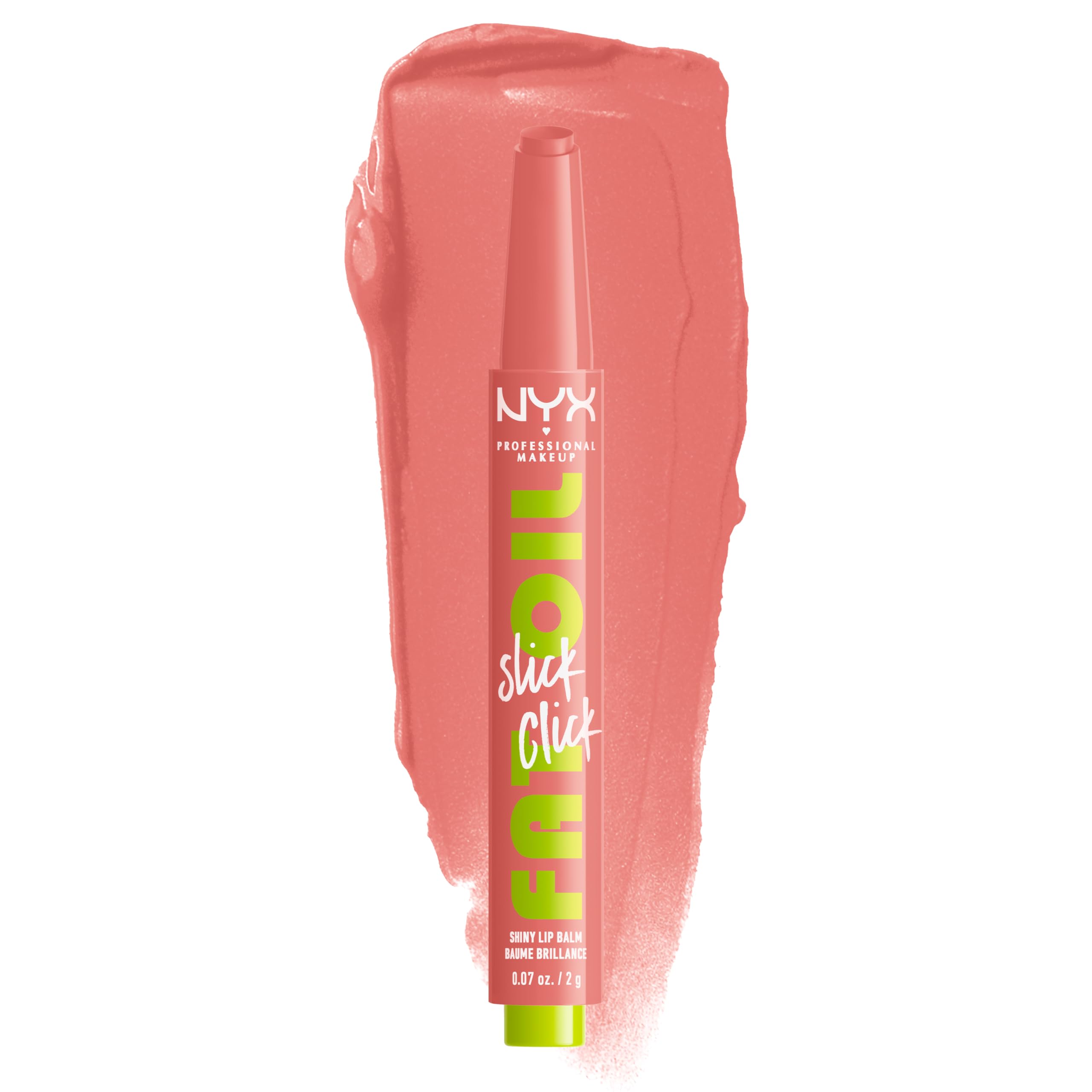 NYX Professional Makeup Fat Oil Slick Click Lip Balm, Everyday Wear Non-Sticky Buildable Lip Oil, Story Or Post