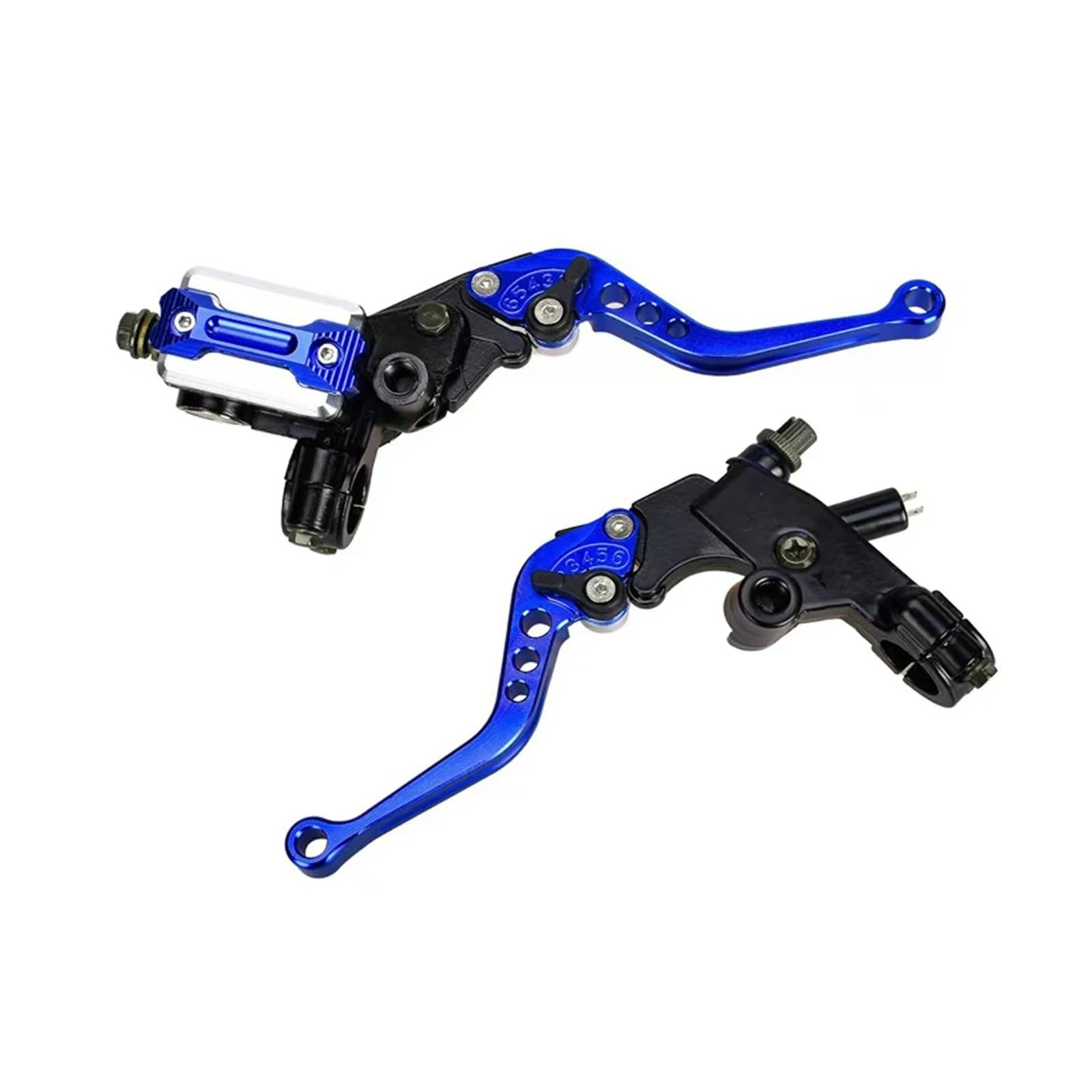 Drovian Hydraulic Brakes 22mm Universal Motorcycle Brake Clutch Levers Hydraulic Front Pump(Blue)