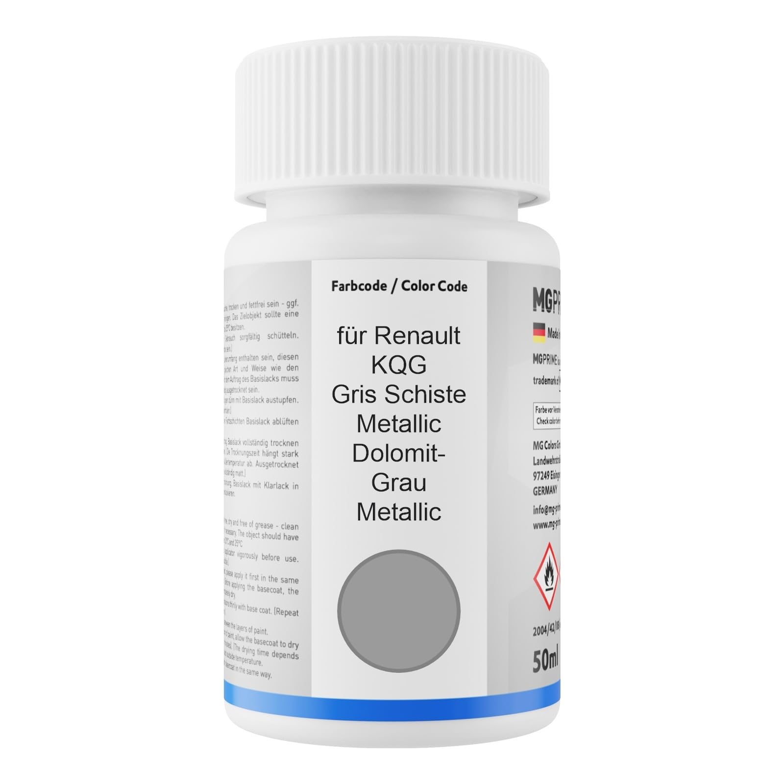 MG PRIME Lackstift RAL 6037 Reingrün – 50 Ml, Glänzend, Schnelltrocknend, Made In Germany