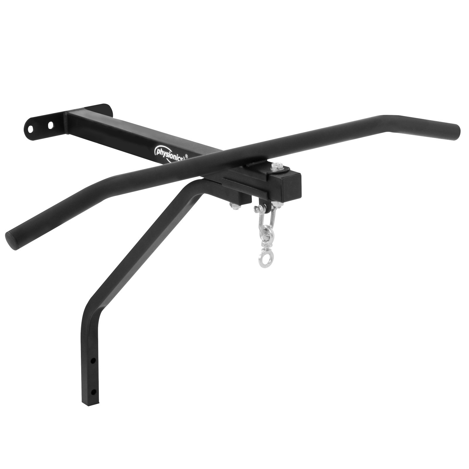 Physionics® Barra per Trazioni con Supporto da Sacco da Boxe - 2 in 1, Parete, Carico 100 kg - Sbarra di Sollevamento, Pull Up Bar, Staffa per Sacco Pugilato, Arti Marziali, MMA, Kick Boxing