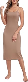 Lovasy Women's Full Slip for Under Dresses Cami Slip Mini Dress Adjustable Straps Basic