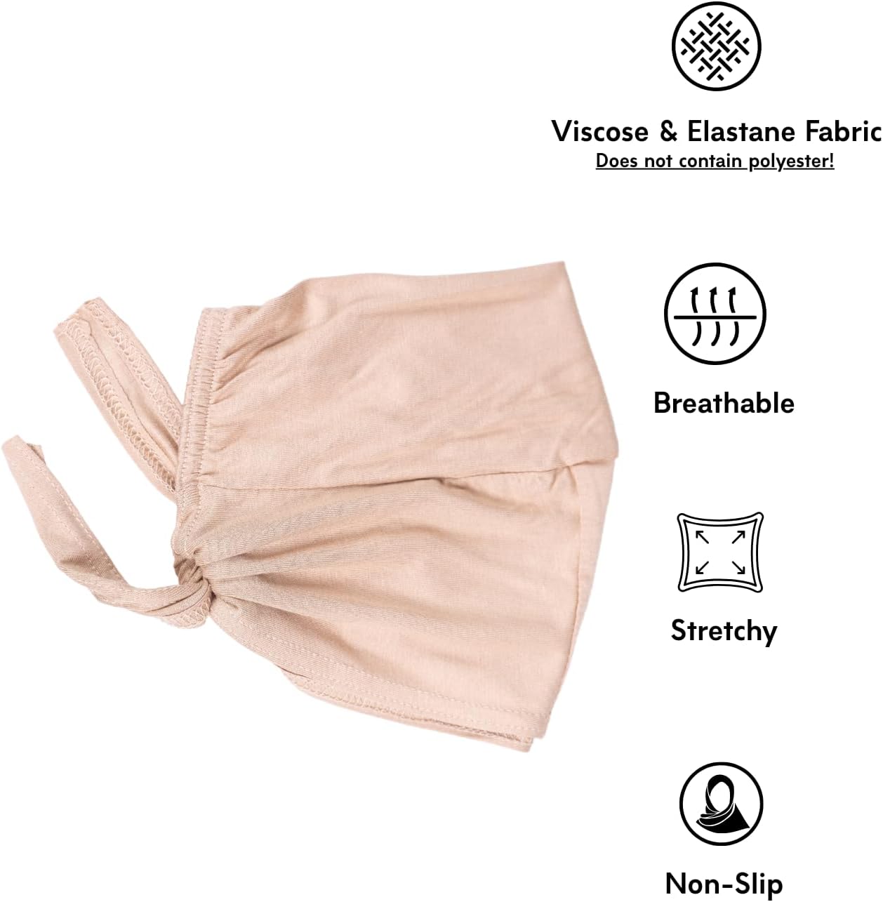 Prien Soft Undercap Hijab for Women, Cotton Islamic Bonnet, Muslim Head Scarf Inner Cap for Prayer Wear, Turban Hat Ramadan - Image 6