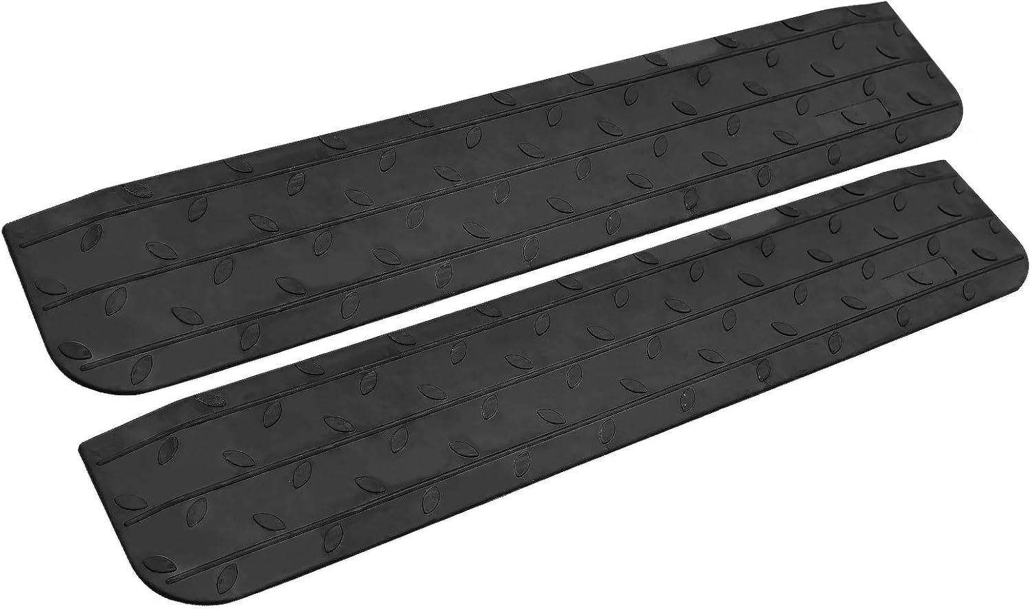 Rubber Wheelchair Ramp 2.5 Inch Rise - Non-Slip Rubber Threshold Wheelchair Ramp for Home Steps Doorways Driveway Outdoor Entrance Heavy Duty 2200 lb (1 Pack)