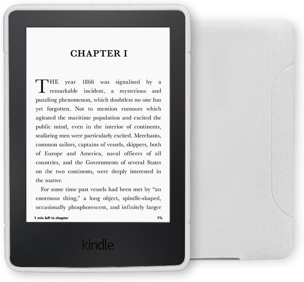 Young Me for All New Kindle E-Reader (10th Generation, 2019 Release and 8th Generation, 2016 Release) Series Case- Ultra Slim Soft Silicone Back and TPU Skin Cover/Case for Kindle E-Reader 6" White