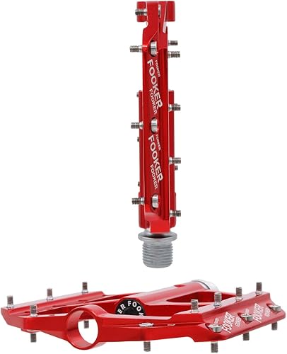 Miniatura 4 de FOOKER - Pedales de bicicleta de montaña, antideslizantes, pedales planos de aleación de 916 pulgadas, 3 rodamientos para bicicleta de carretera,