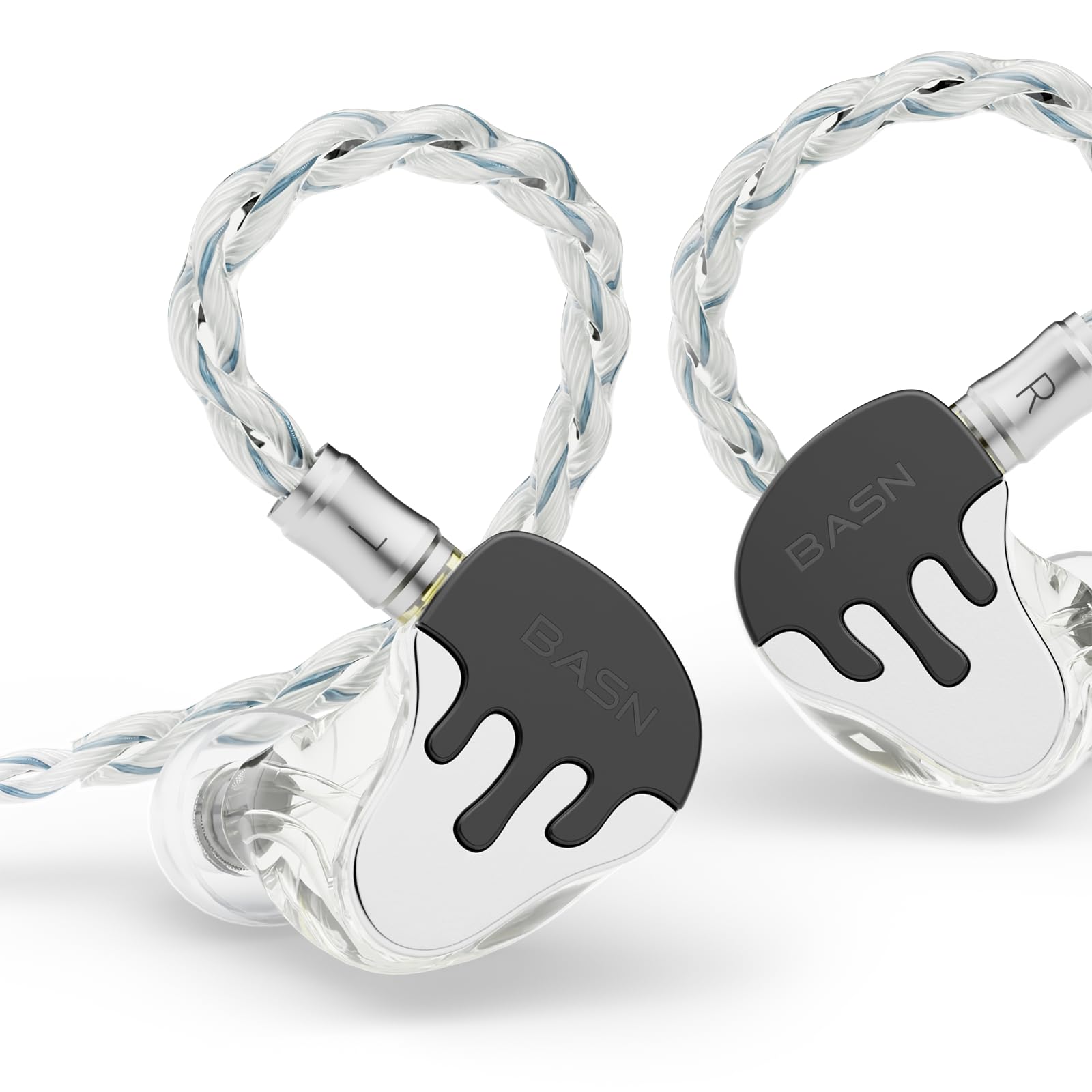 hybrid 6-driver in ear monitors with crystal clear sound and carrying case