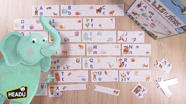 Headu Je Lis Et J’Écris – Apprendre à Lire Et Écrire Dès 3 Ans – Jeu Éducatif Coffret 78 Pièces – Made In Italy