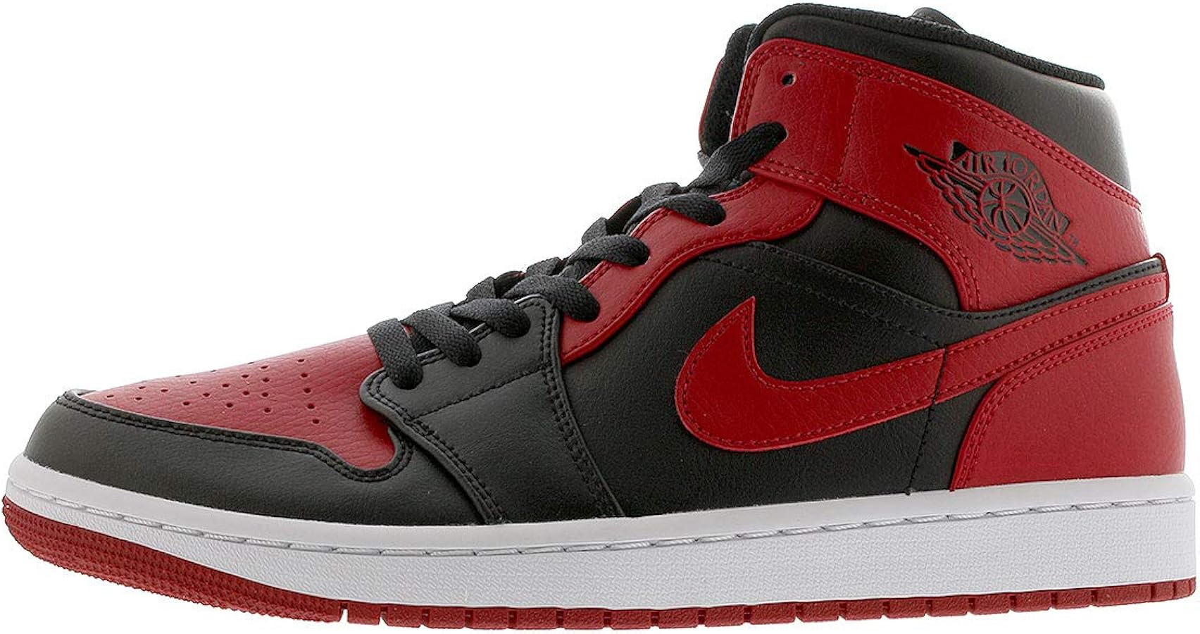 Amazon | [ナイキ] AIR JORDAN 1 MID BLACK/GYM RED/WHITE