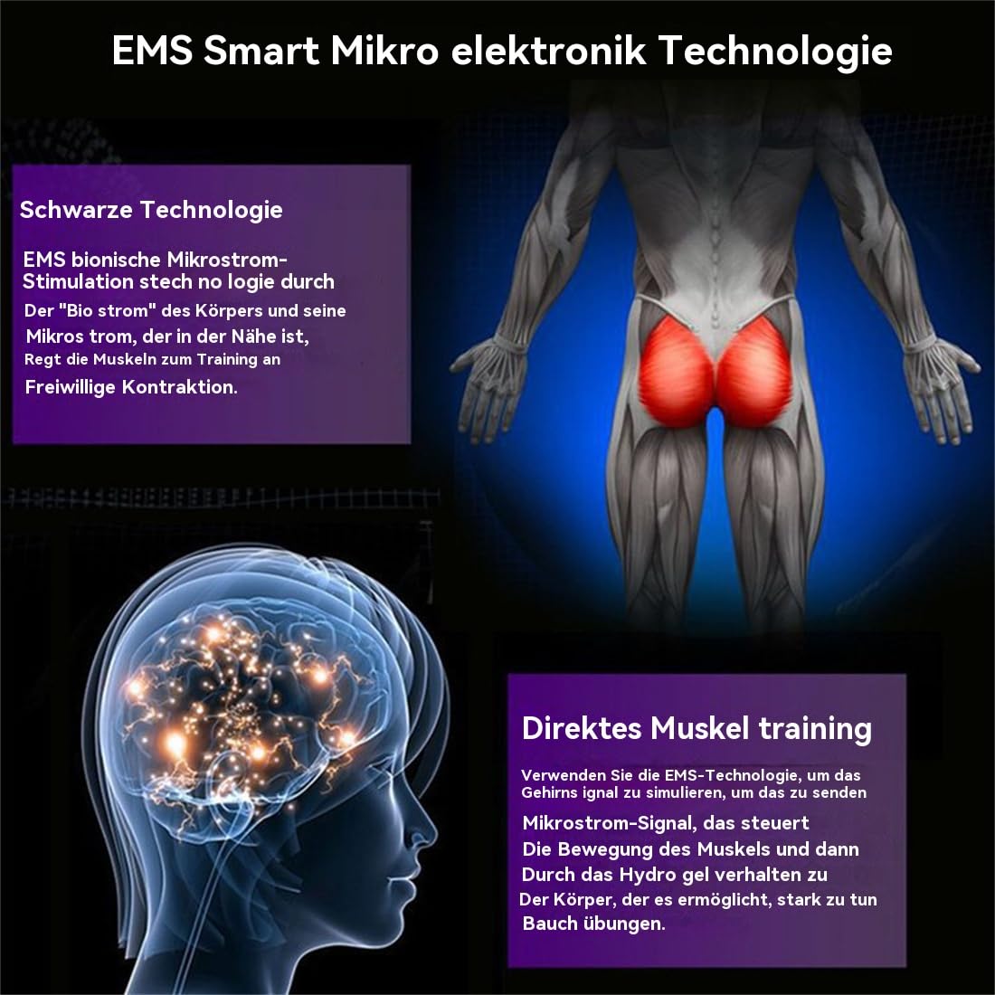 Effektives EMS Po-Trainer Po-Straffung, Cellulite-Reduktion & Fettverbrennung, Schnelle Ergebnisse | Ideal für Home-Workout, TV-Schauen & Kochen | Für Damen und Herren & Vielbeschäftigte