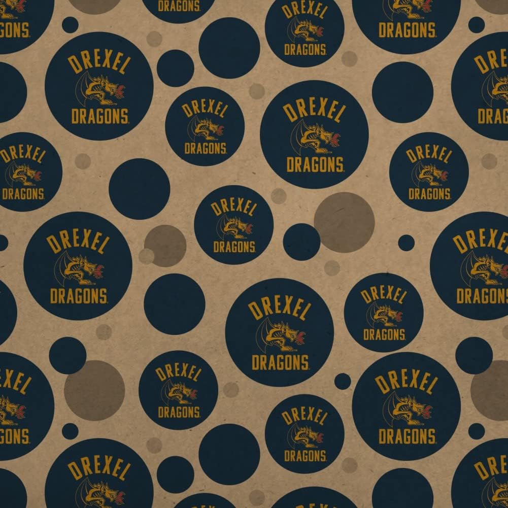 GRAPHICS & MORE Drexel University Dragons Logo Premium Kraft Gift Wrap Wrapping Paper Roll