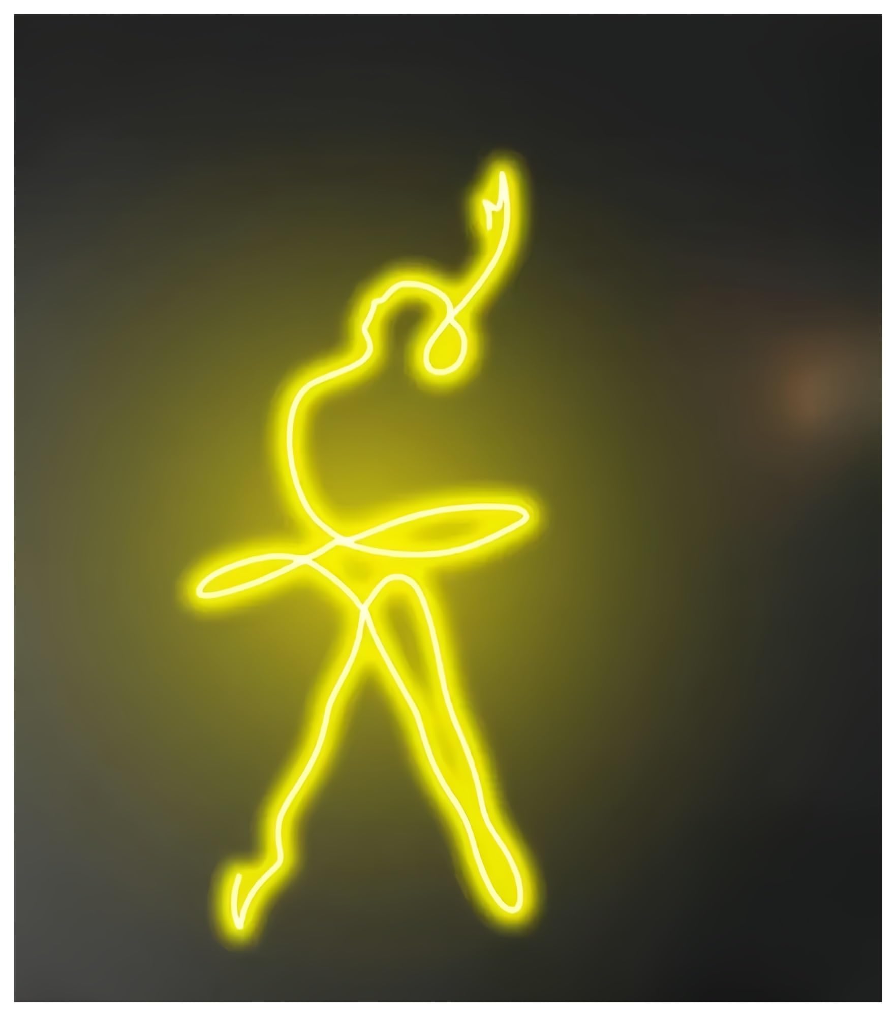 SHOUXI Sign Lamp Ballerina Dance Neon Sign, Club Wall Decor, Sport Home for Dance Lover(Yellow,50cm)