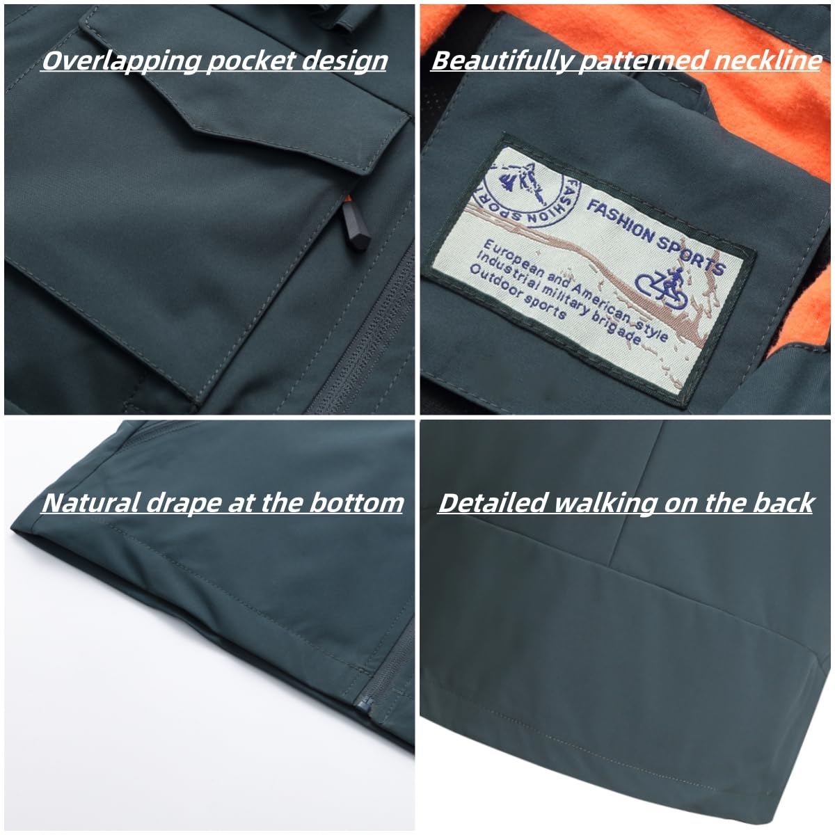 Gilet da Pesca da Uomo All'aperto Gilet Leggero Traspirante Giacca Multi-Tasca Gilet Asciugatura Sportivo Rapida Gilet Caccia Tempo Libero Fotografi Giacche
