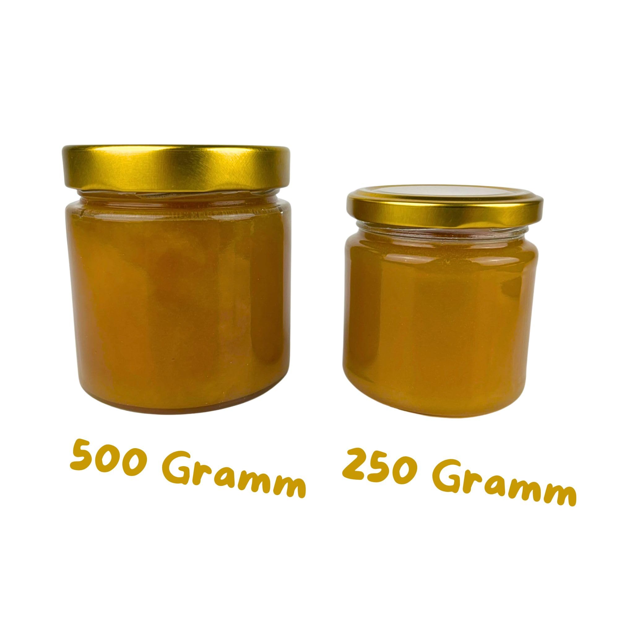 60x Twist Off Honigglas Schraubglas 500g Imkerhonig Rundglas Gläser für Honig Deckel Biene wabe