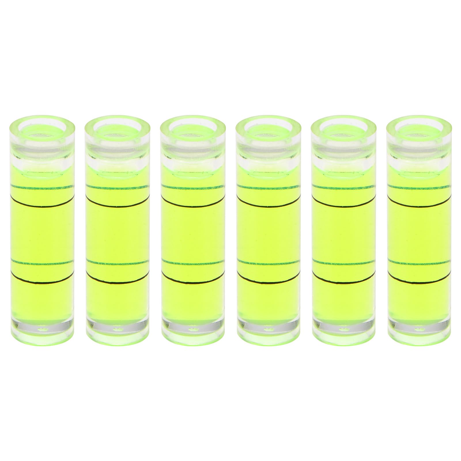 Mini Bubble Levels - 6 Pack PMMA Spirit Vials -23