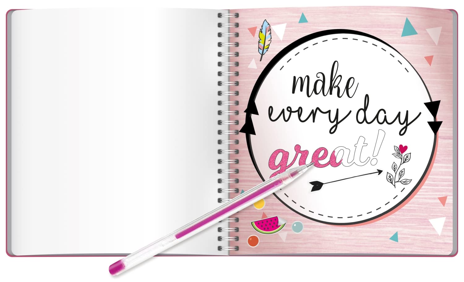 LENA Handlettering Set Grand avec carnet à anneaux, pochoirs de lettres, crayons, autocollants, cartes pliables