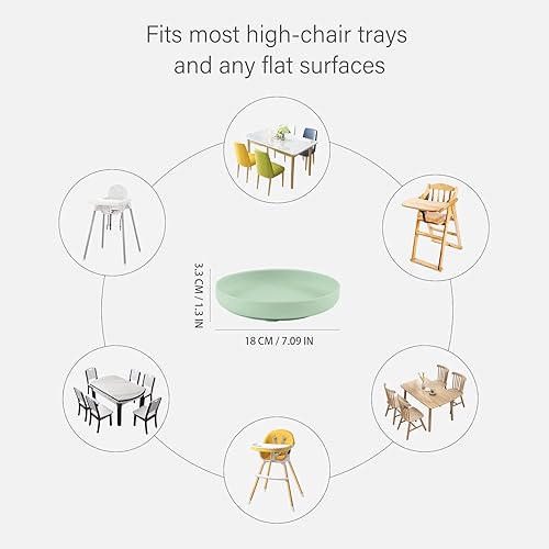 Vista 7 de Yooforea Baby Led Weaning Supplies I Toddler Infant Baby Essentials First Stage I - Juego de alimentación para bebés, taza pequeña, ventosa y plato