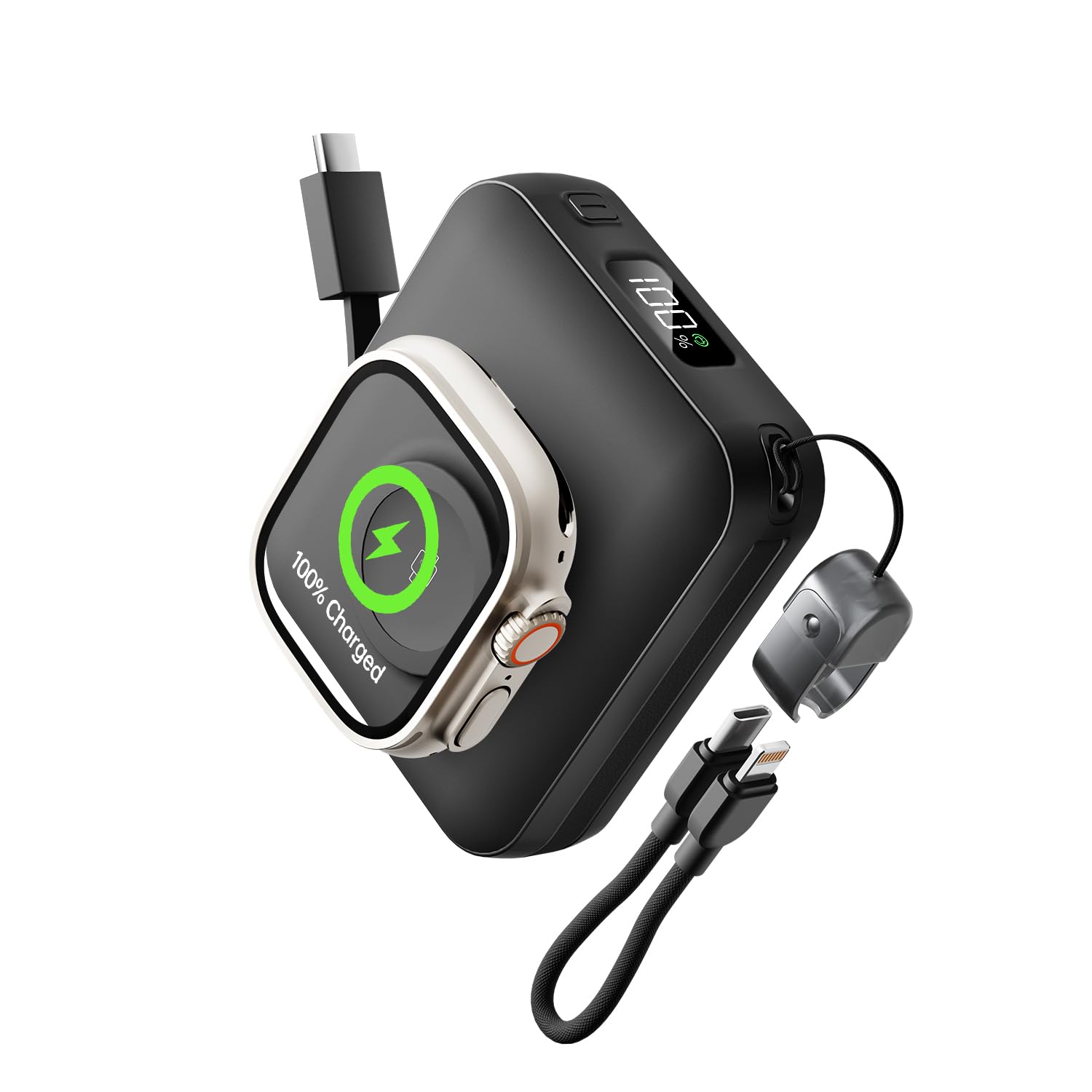 Amazon | Tindon モバイルバッテリー 12000mAh apple watch充電器 軽量