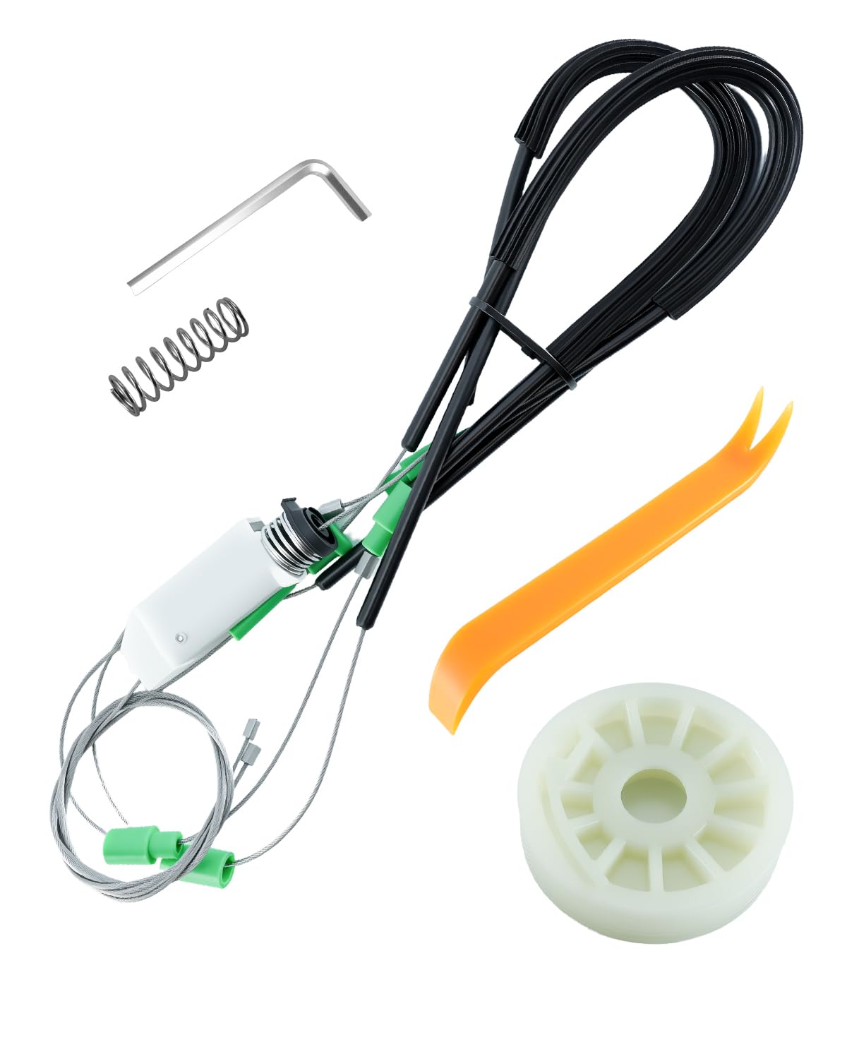 Kit lève-vitre avec câbles acier renforcés pour vitre avant gauche Corvette C6