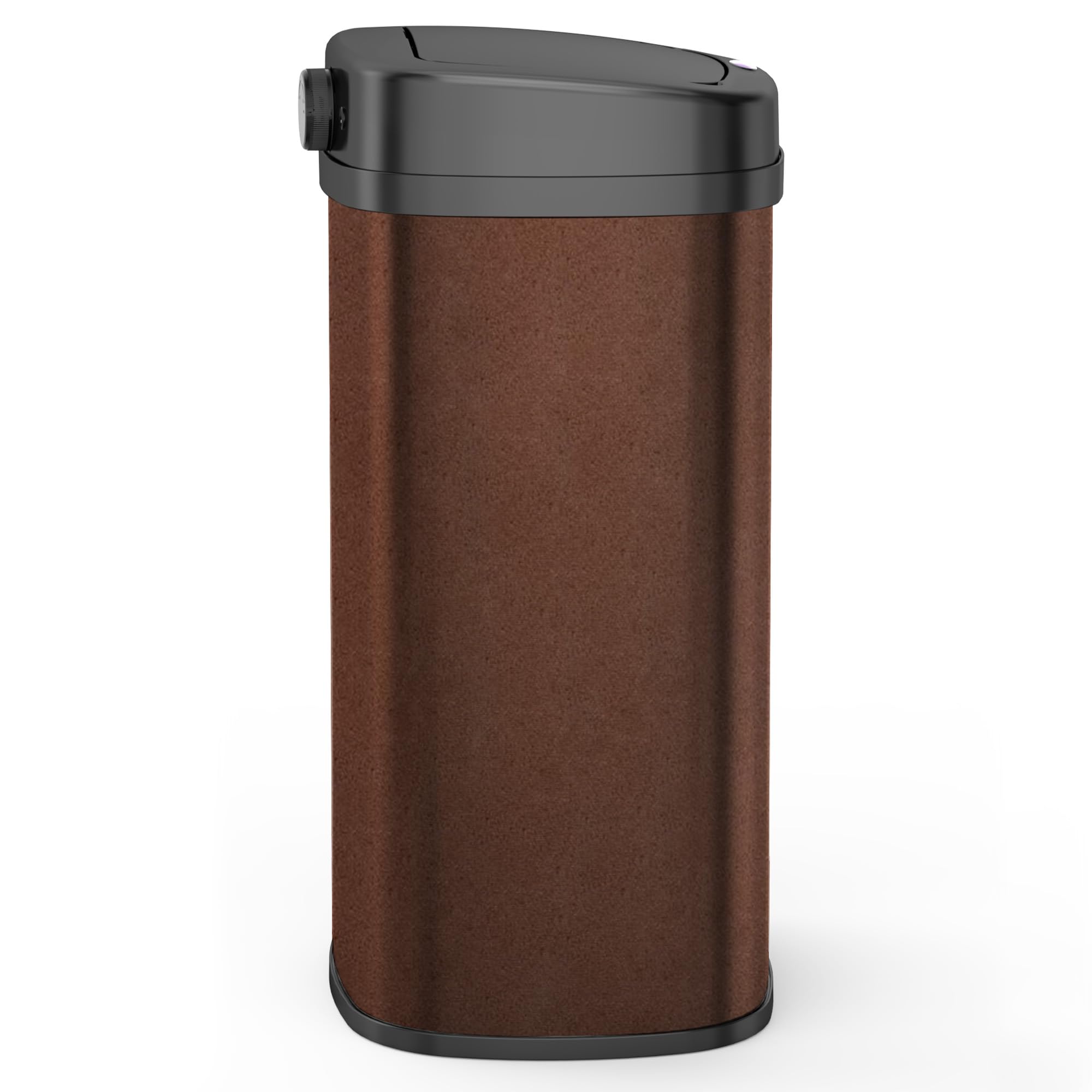 KITCHEN MOVE Poubelle de cuisine automatique 58L MAJESTIC CORTEN Marron grande capacité en INOX avec cerclage