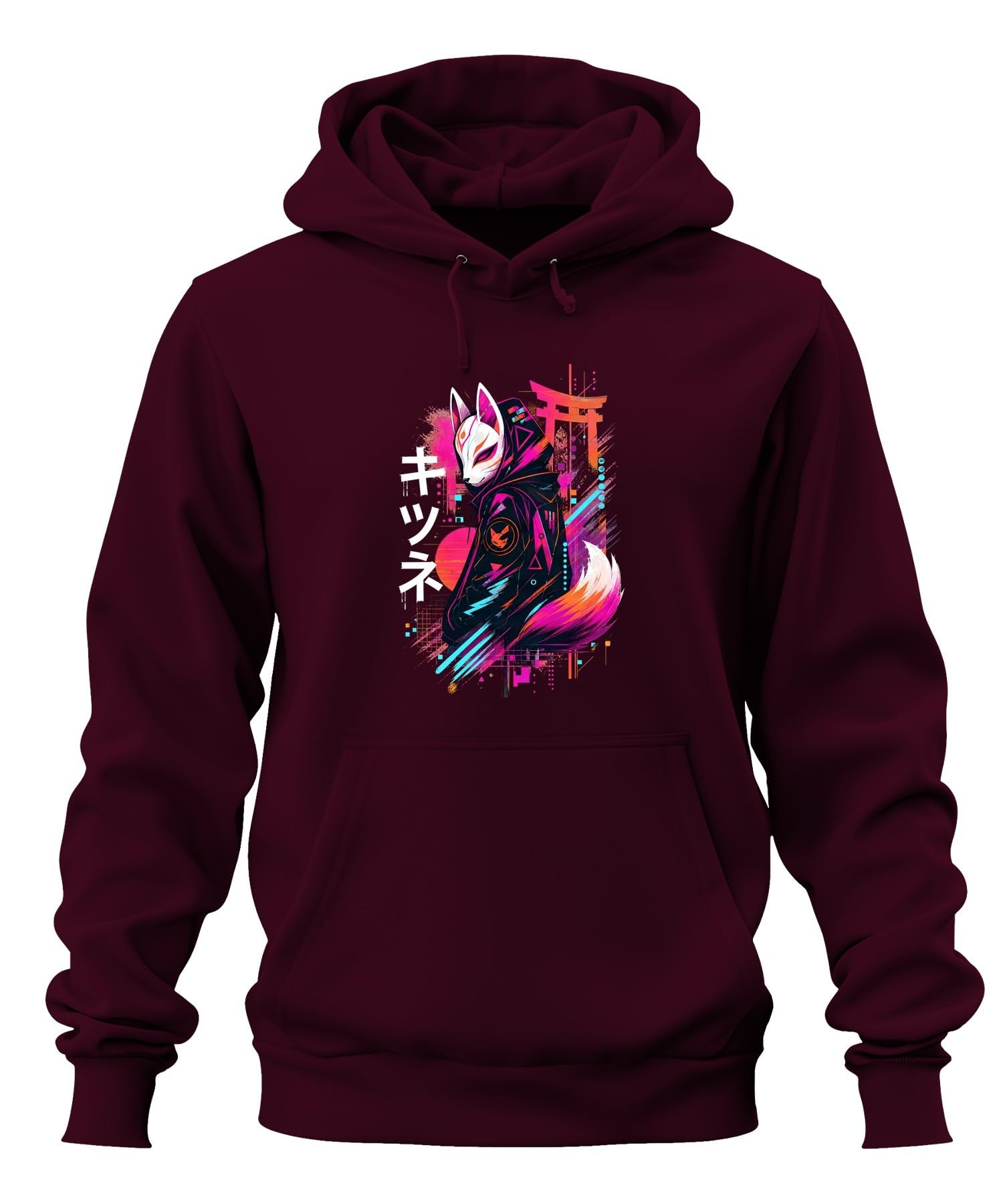 Kitsune Máscara Japón Anime Zorro Y2K Sudadera con capucha