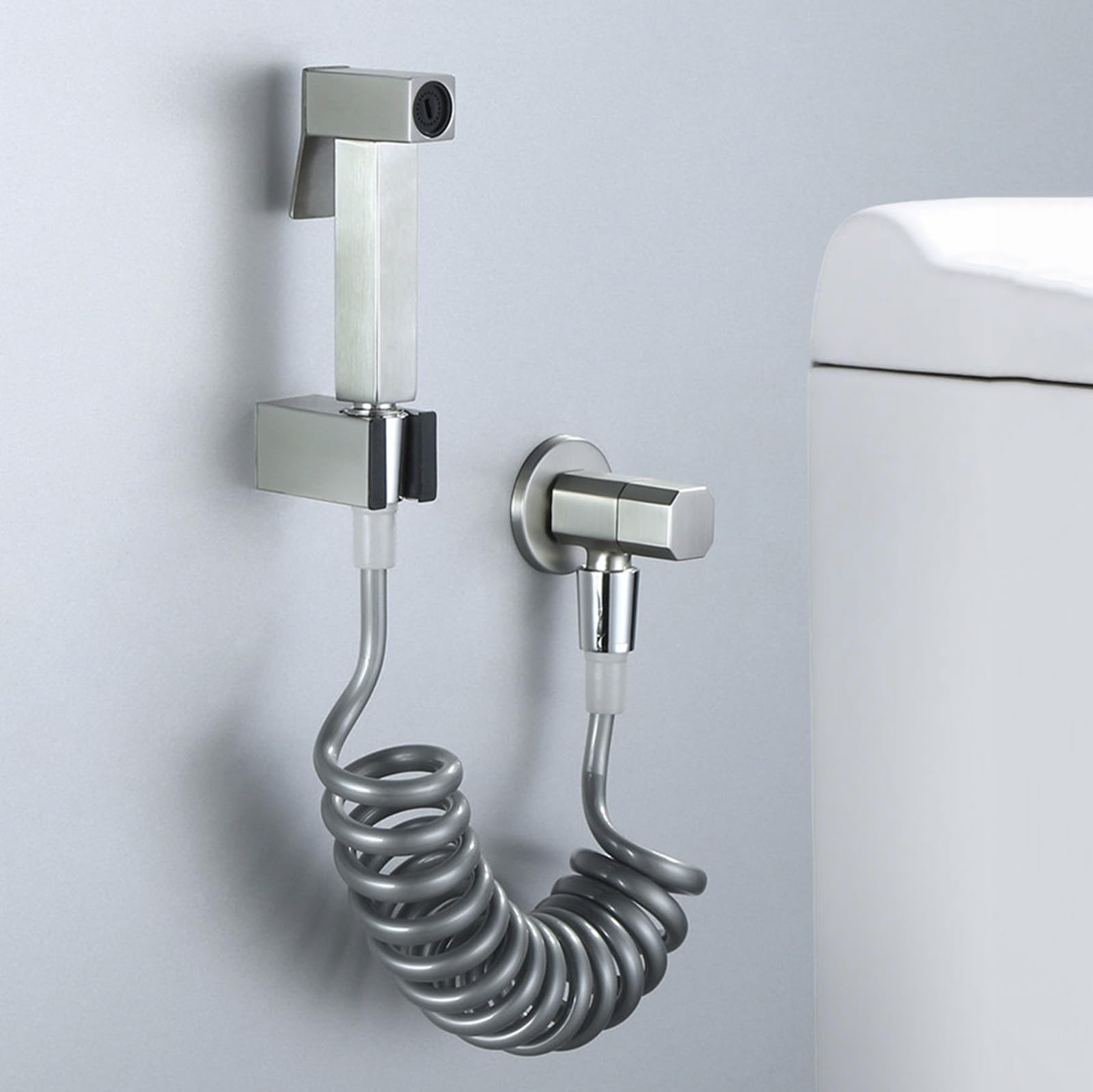 Opryskiwacz ścienny do bidetu łazienka z wężem zestaw prysznicowy bidet uchwyt ścienny interfejs G1/2 do łazienki