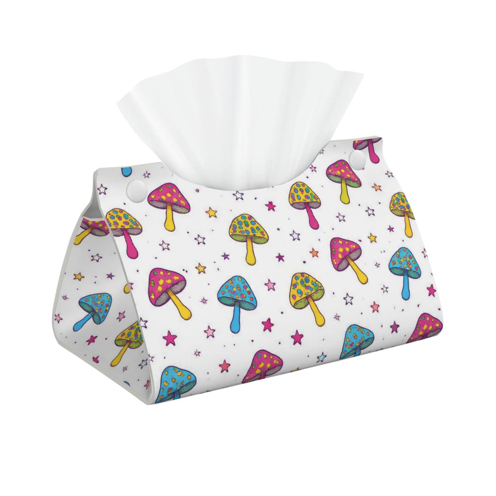 Colorful Mushroom Long Tissue Box Cover Holder Home Decor Aesthetic 7.87'' x 5.12'' x 0.98''