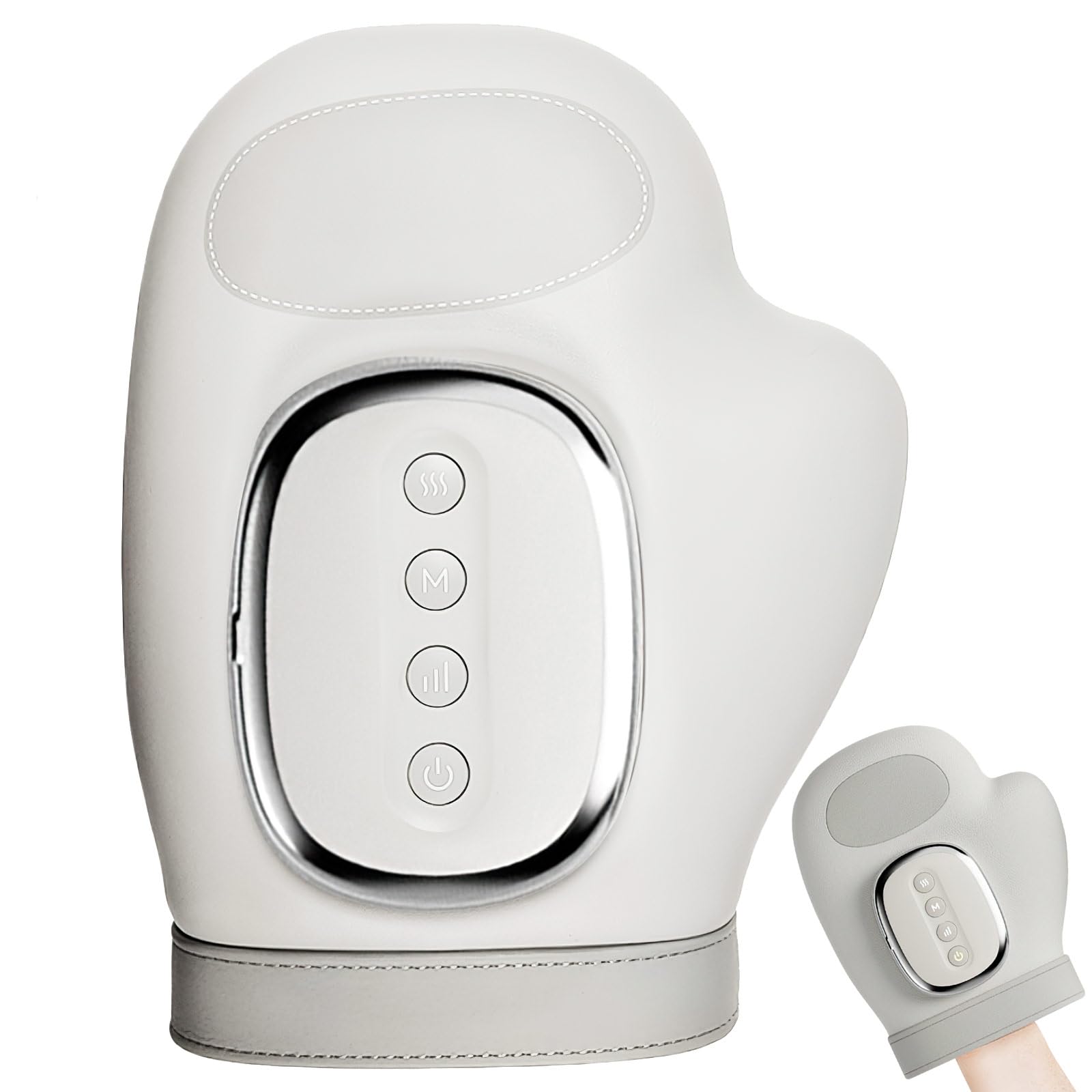 Masajeador de mano artrosis, masajeador de mano, masajeador de mano eléctrico, 3 modos y 5 varillas, con termoterapia, amasado similar a las manos humanas, regalos para familiares y amigos