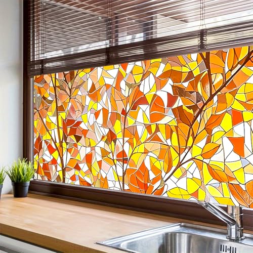 Película decorativa para ventana con efecto vitral 39.3×17.7 pulgadas miniatura 4