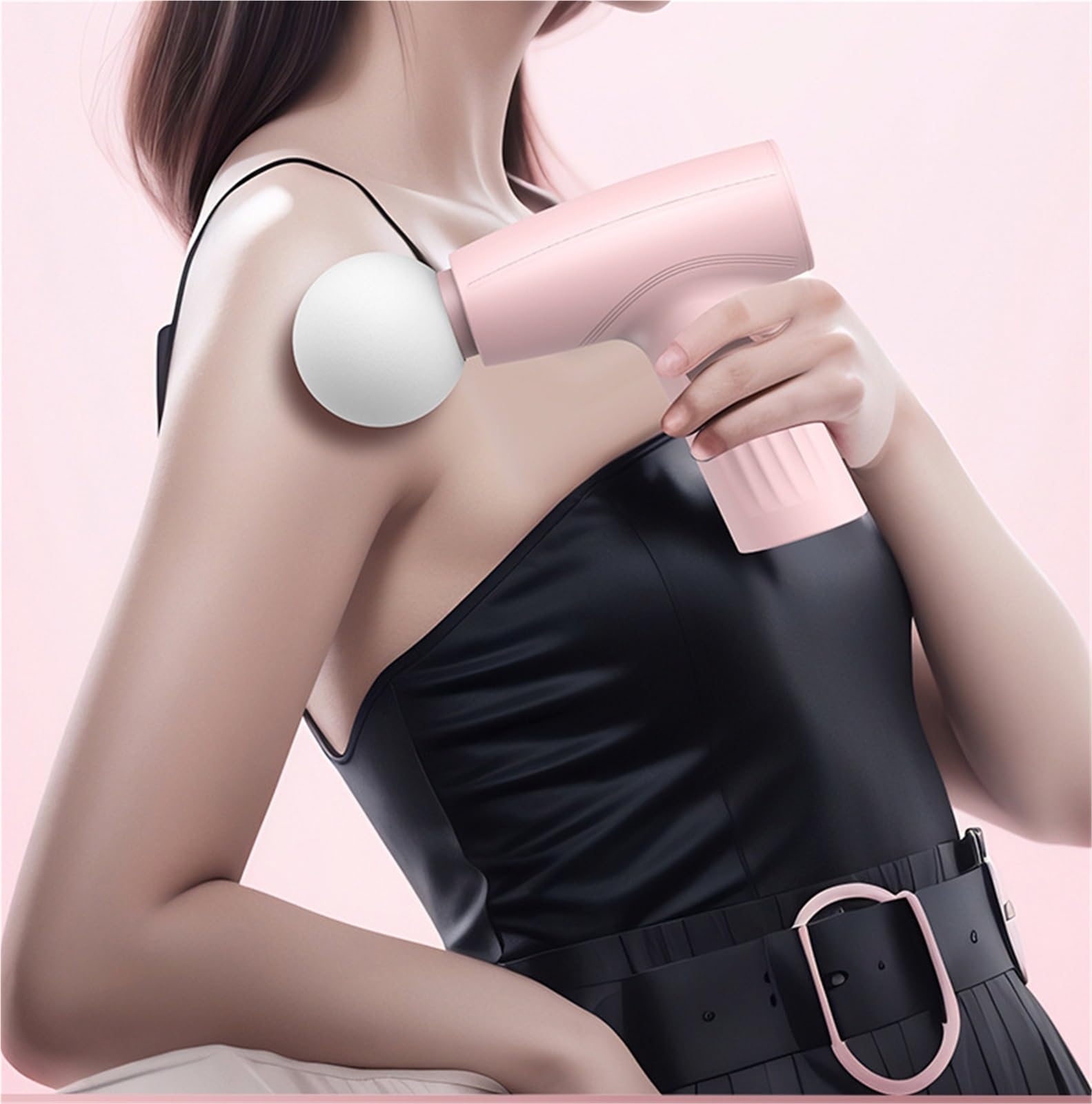 Masajeador portátil, Mini Pistola De Masaje, Masajeador Muscular Portátil Recargable Por USB Para Recuperación Física Y Regalo Relajación(Pink)