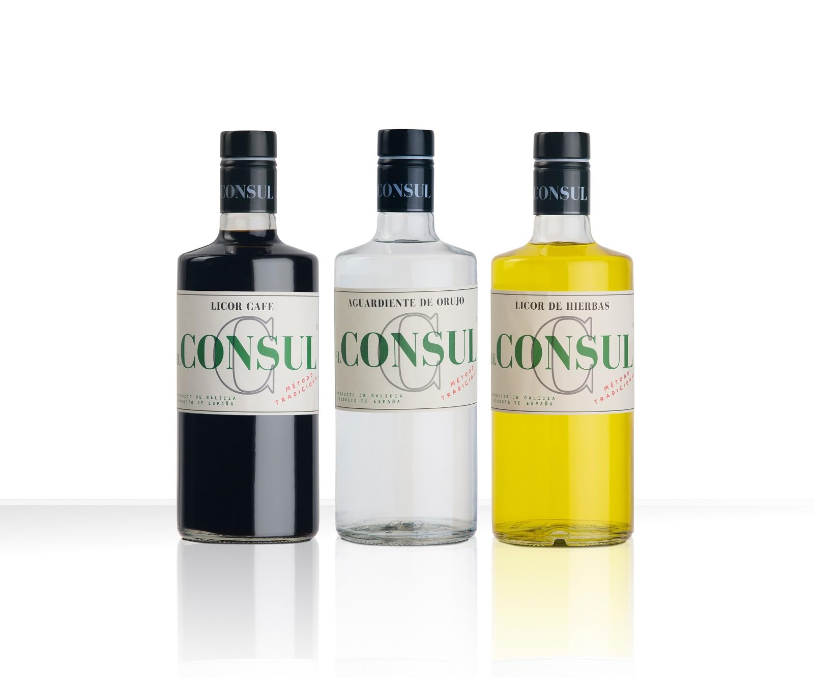 Pack de 3 Botellas Navideño: Orujo de Hierbas, Café Licor de Ourense y Aguardiente Tradicional - Sabor Puro e Intenso, Ideal para Sobremesa y Digestivos, especial navidad, regalo empresa.