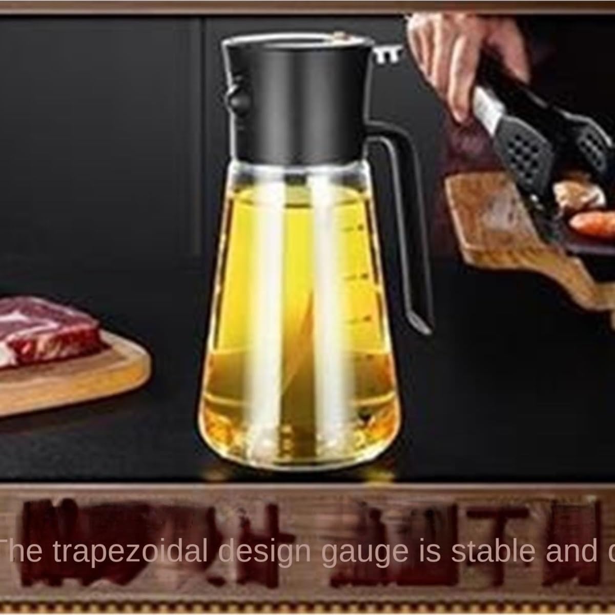 Ölsprüher Öl Sprühflasche 2 In 1 Olivenöl Sprayer Push-Typ Öl Sprayer Geeignet for Kochen Salat Barbecue Ölsprüher für Speiseöl