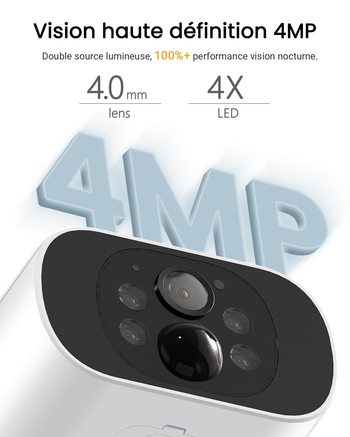 ARCCTV Camera Surveillance Extérieure Solaire, 2,4G/5G WiFi Caméra, Kit C3