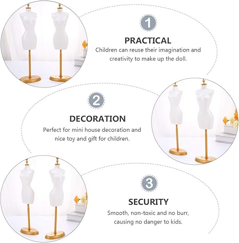 Vista 8 de EXCEART - Maniquí de maniquí con forma de muñeca (6 unidades)