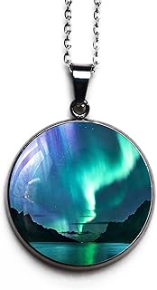 aurora borealis, northern lights, aurora necklace, aurora pendant, borealis necklace, northern light jewel…