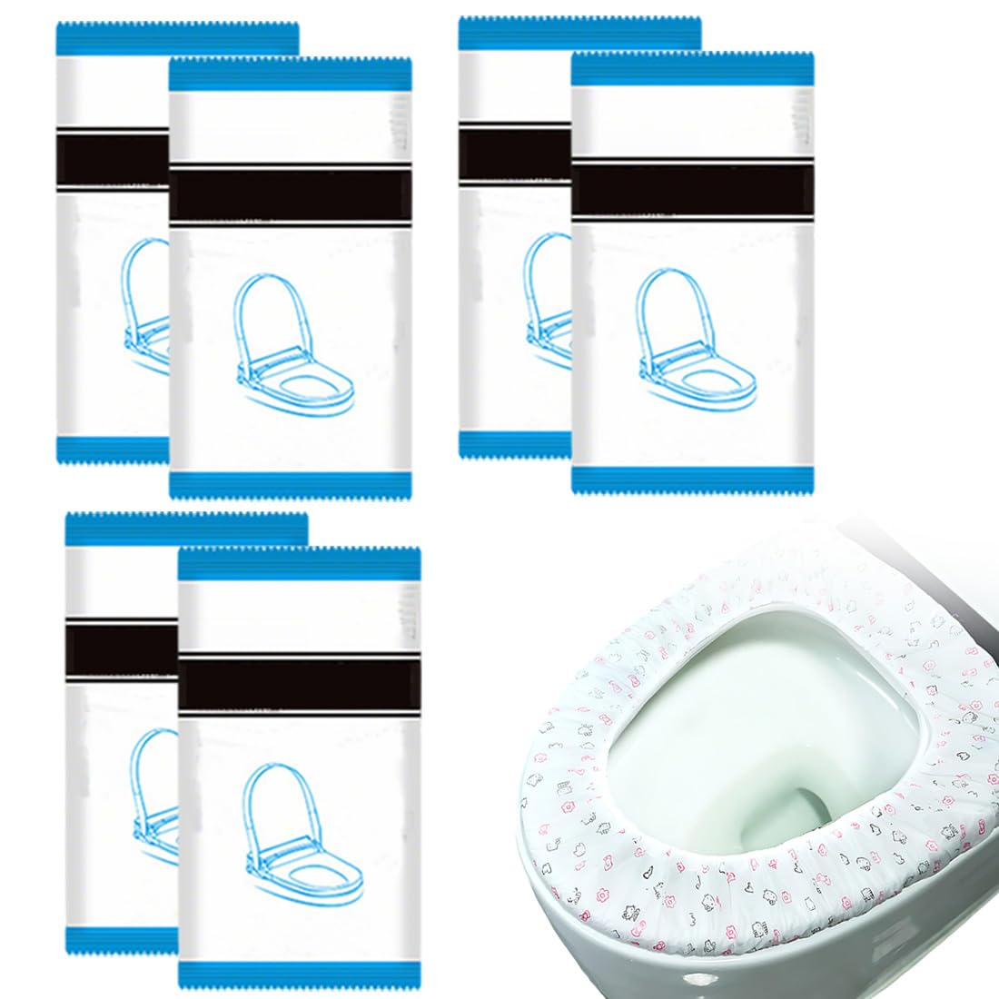 Coprisedile WC Monouso Stampati Doppia Faccia 20 Pezzi per Bambini e Adulti