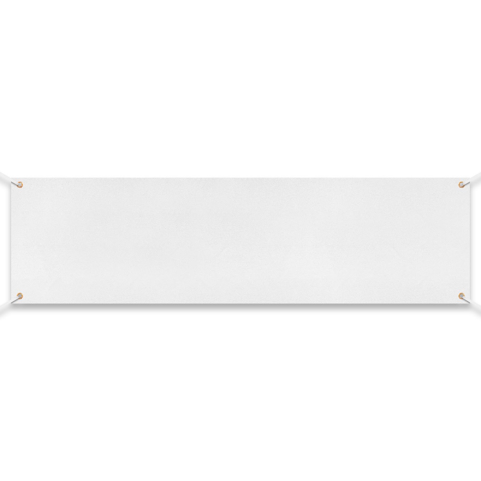 Zonon Blank Banner to Decorate Polyester Oxford Cloth,White,2 X 10 Feet