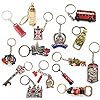 ShreeFit keychain London Souvenir 12Pcs Key Rings Metal British Miniature Gift Breloc England keyrings (Set of 12 Assorted) #1