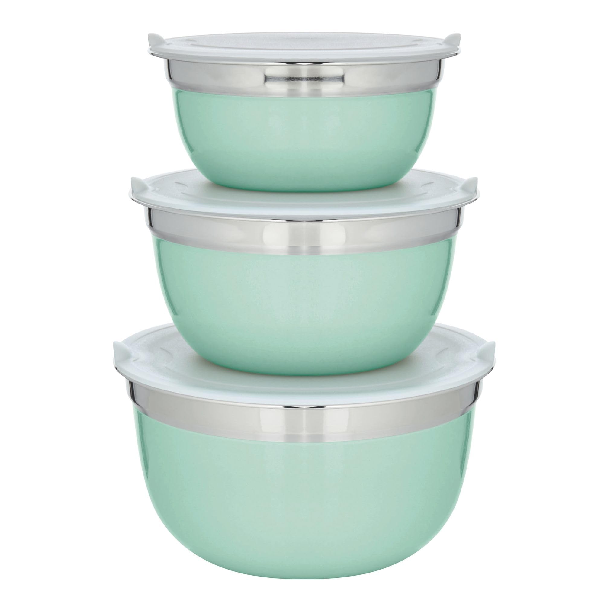 Prestige Winsor Mixing Bowls With Airtight Lids Stainless Steel