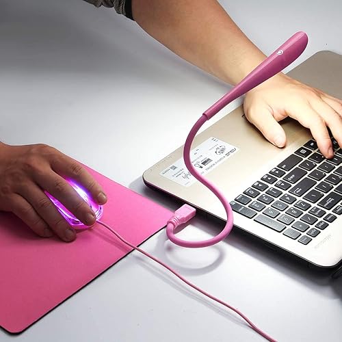 Miniatura 15 de SOONGO - Mini mouse rosa para computadora, mouse ergonómico con cable de 4.9 ft, mouse USB para computadora portátil, mouse de escritorio