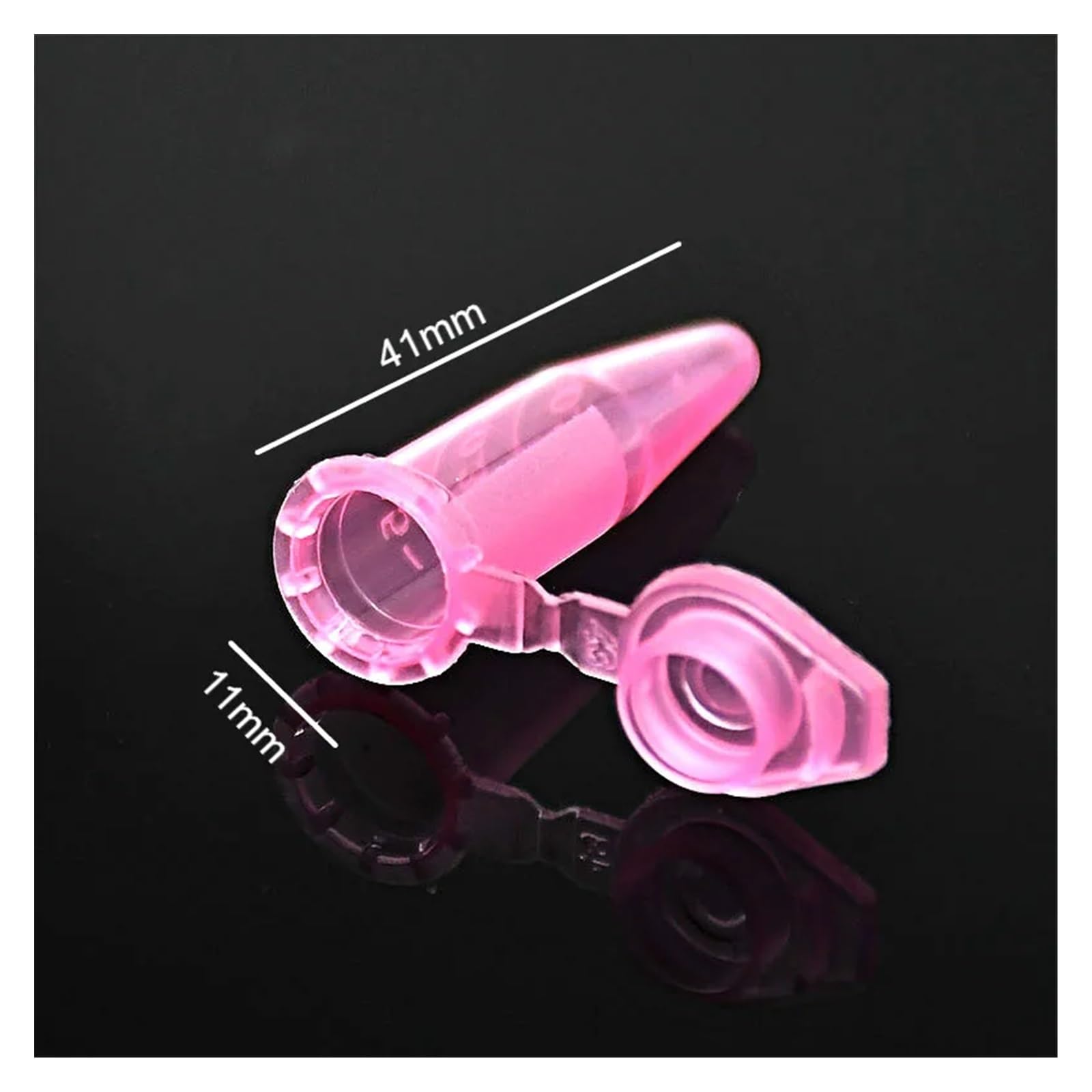 Equipo de Laboratorio Tubo de centrífuga de microtubos, Tubo de PCR de 1,5 ml, Tubo centrífugo de Laboratorio, Punta Inferior, Tubo EP Rosa con Cubierta Cerrada a Escala, 500/PK
