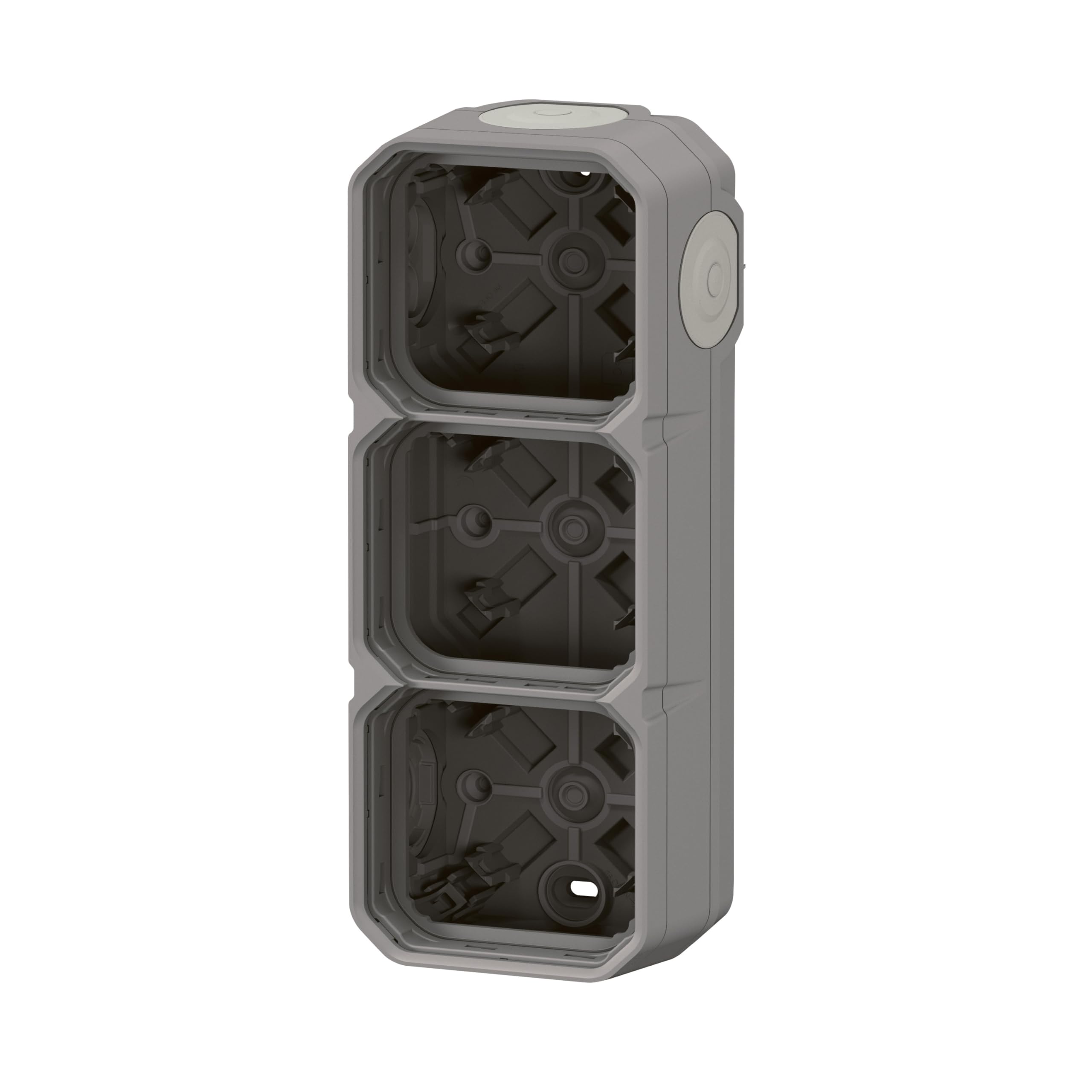 boitier saillie - 3 postes - horizontal ou vertical - gris - legrand plexo 069680l