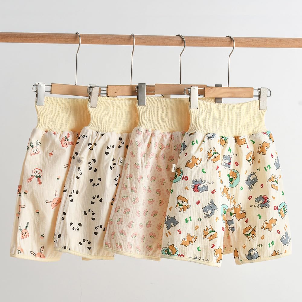 Waterproof Baby Pee Skirt Diaper Cover Reusable Cotton Potty Training Pants for Toddlers Nighttime Bed Pad