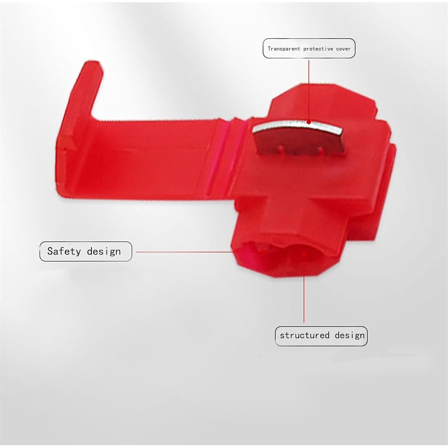 30pcs Red Quick Splicing Solderless Wire, Solderless Quick Splicing Buckle Wire Connector