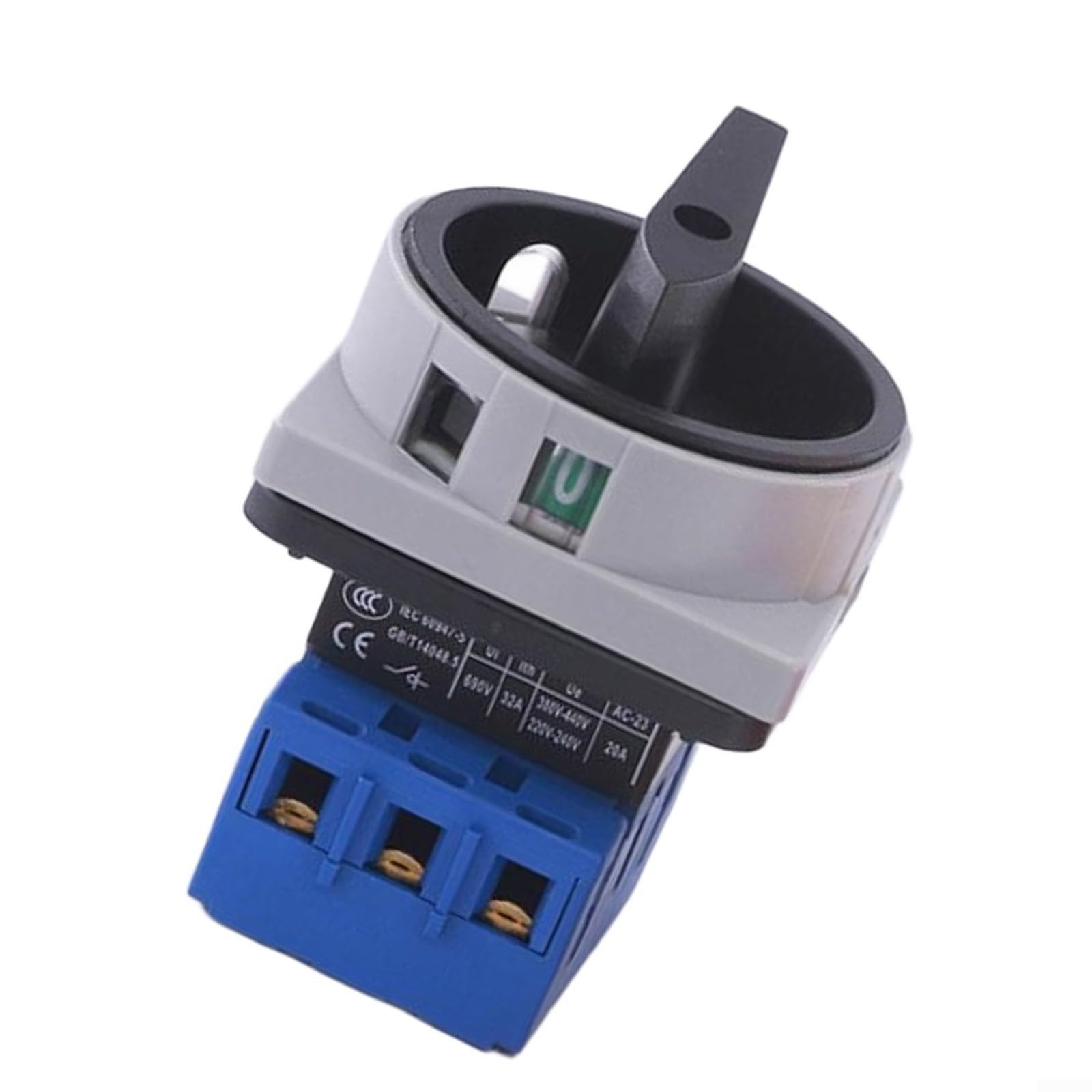 AIKEOU LW30 Rotary Load Disconnect Switch 25A-125A 690V Main Power Control for Water Pump HVAC Systems, Heavy Duty Copper Changeover Switch Black,LW30-125A