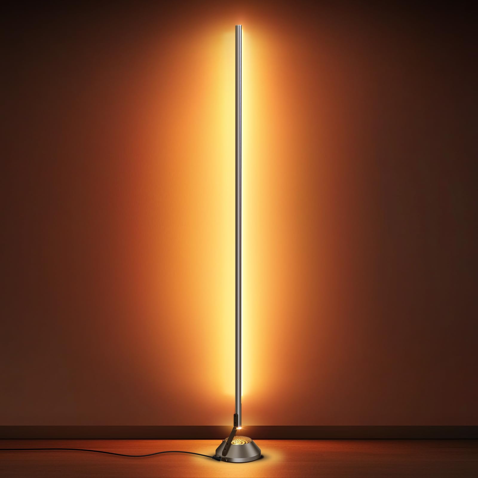 NEEWER Lampada Terra Intelligente RGB IC W,1500lm Luce Angolare a LED Compatibile con Google Alexa,Controllo APP/AI DIY/Sync Musicale/16 Milioni Colori, Illuminazione per Camera Letto, Soggiorno,NF01
