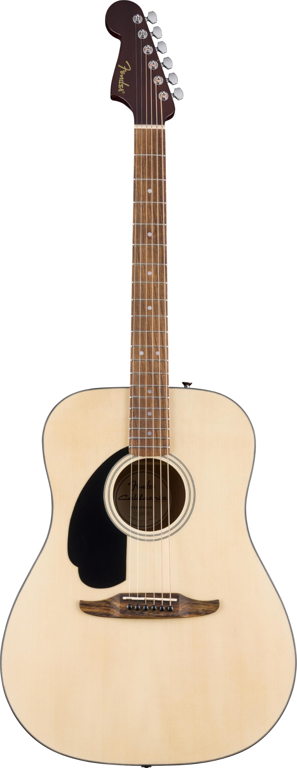 Fender California Standard Redondo Chitarra Acustica per Mancini, Tavola in Abete, Battipenna Nero, Naturale